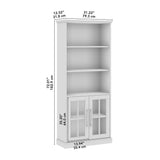 Westbrook 5 Shelf Bookcase with Doors - Set of 2 by Bush Furniture