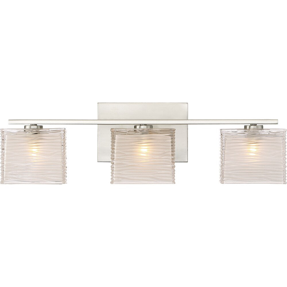 Quoizel Westcap Brushed-nickel 3-light Bath Fixture - Silver