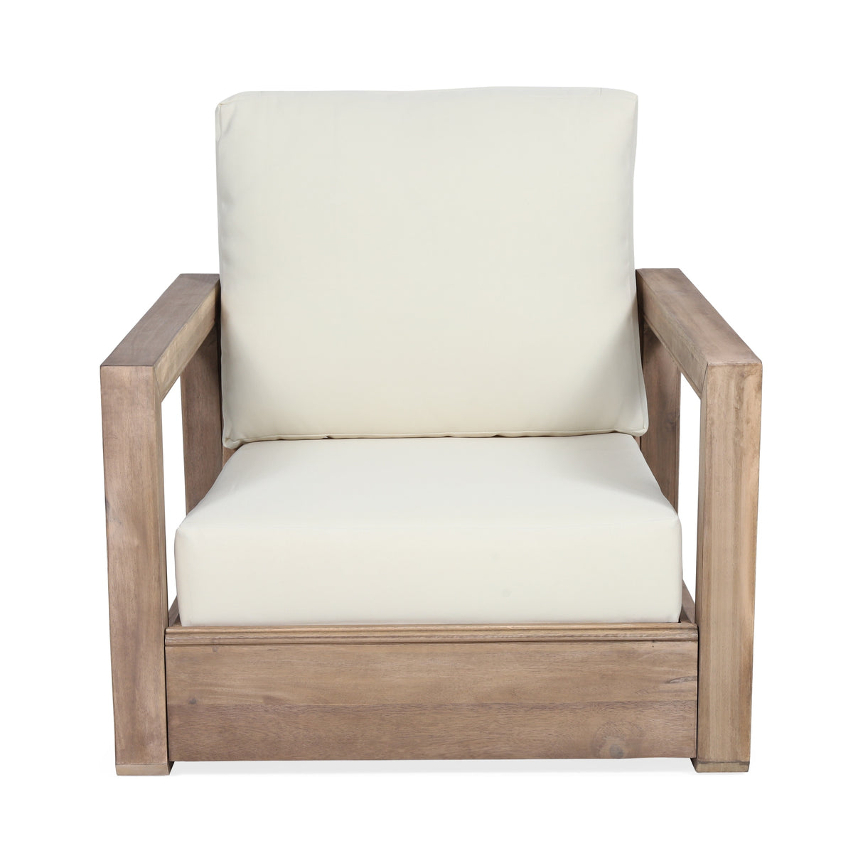 Westchester Acacia Wood Outdoor Club Chair with Cushion by Christopher Knight Home