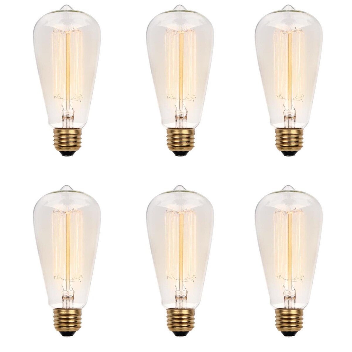 Westinghouse Lighting 40-Watt Clear ST20 Timeless Vintage Inspired Bulb with Medium Base 6-Pack - Warm White