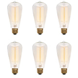 Westinghouse Lighting 40-Watt Clear ST20 Timeless Vintage Inspired Bulb with Medium Base 6-Pack - Warm White