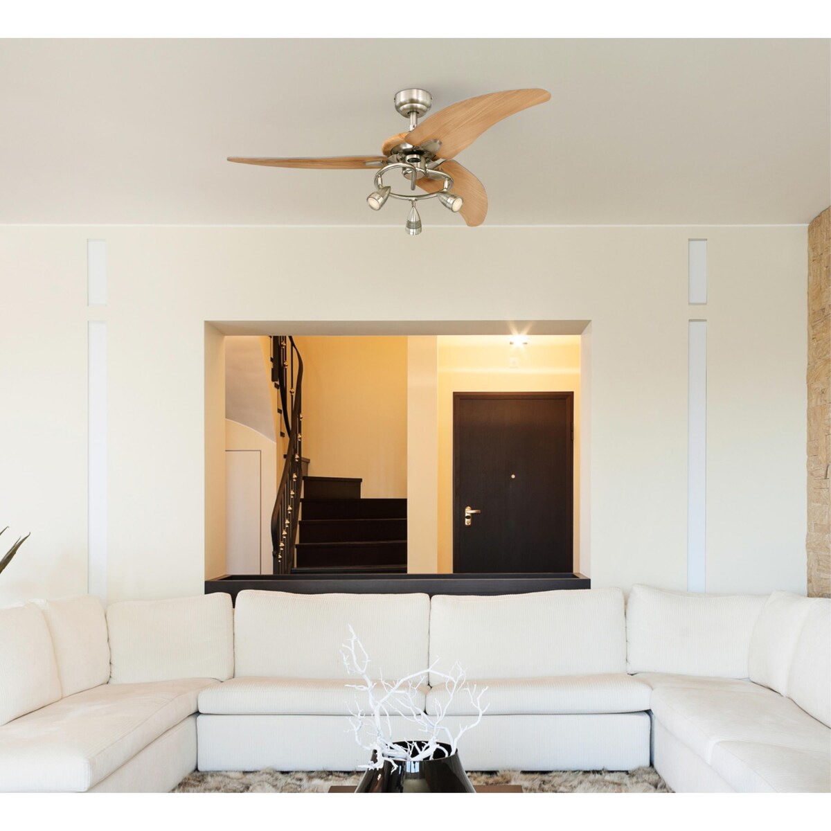 Westinghouse Lighting Elite 48-Inch 3-Blade Indoor Ceiling Fan with Dimmable LED Light