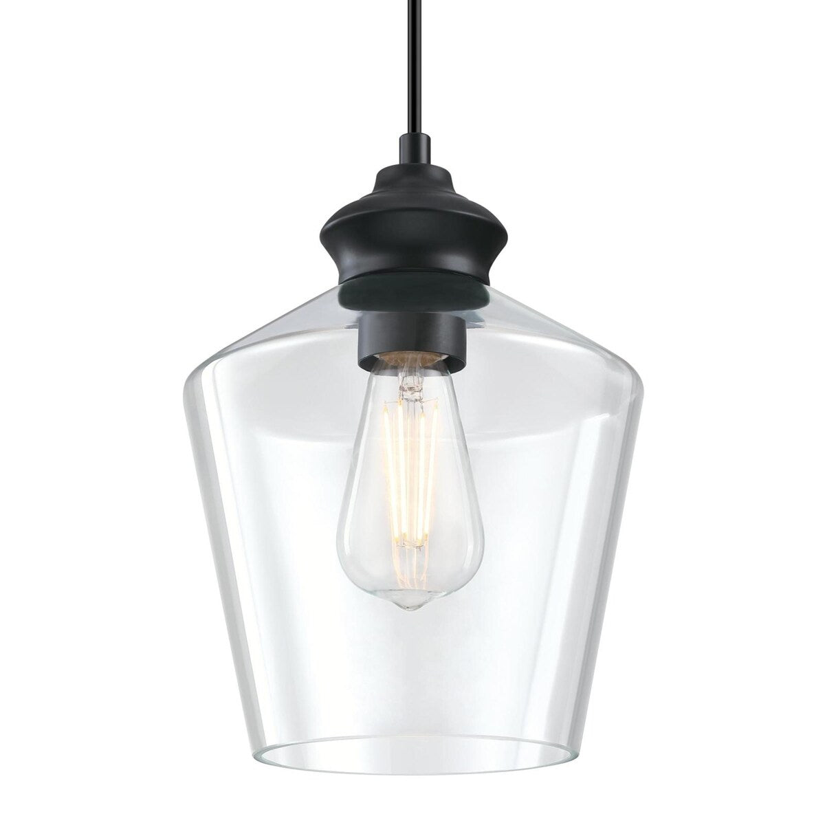 Westinghouse Lighting Ramsey One-Light Indoor Mini Pendant, Brushed Nickel Finish with Clear Glass