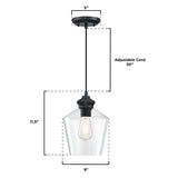 Westinghouse Lighting Ramsey One-Light Indoor Mini Pendant, Brushed Nickel Finish with Clear Glass