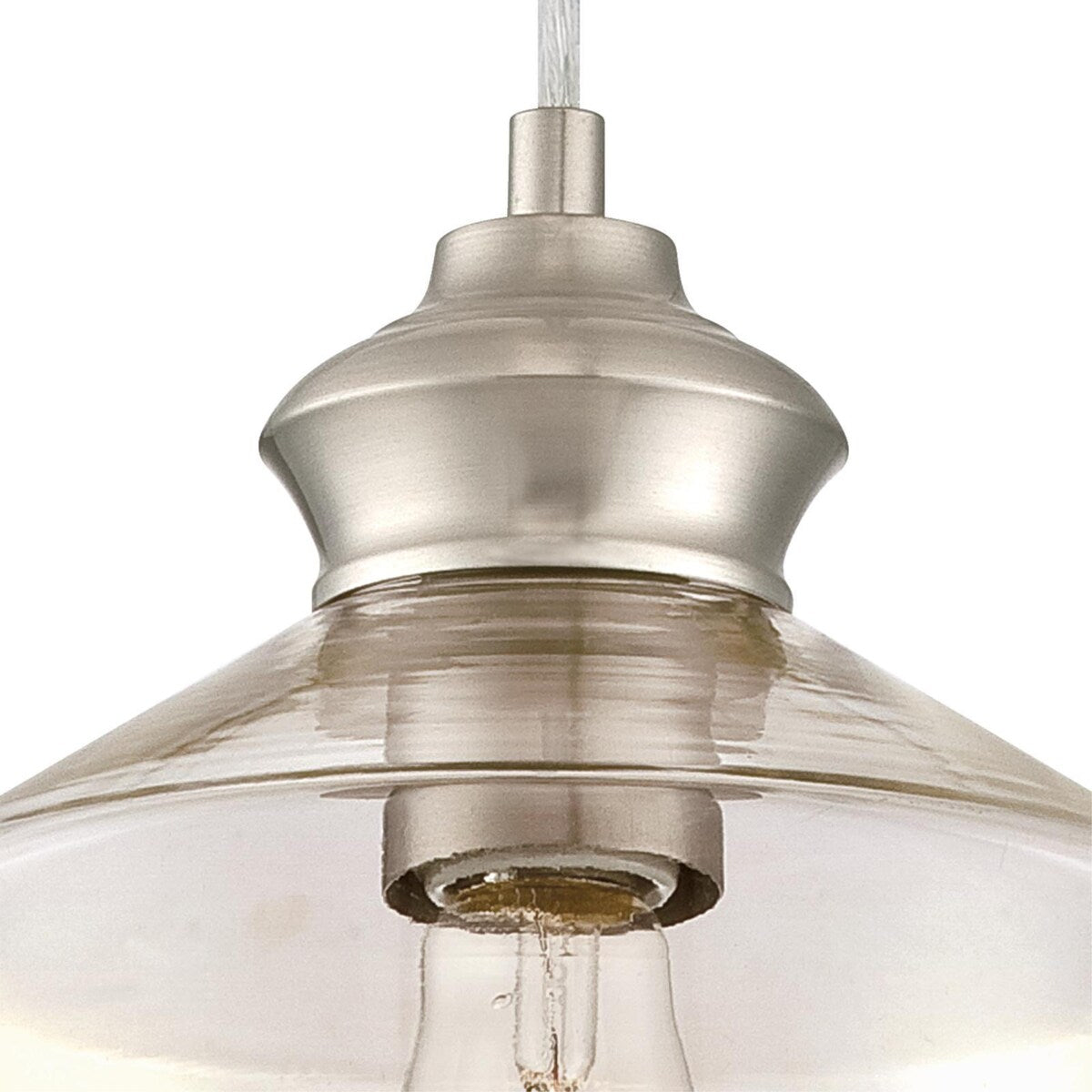 Westinghouse Lighting Ramsey One-Light Indoor Mini Pendant, Brushed Nickel Finish with Clear Glass