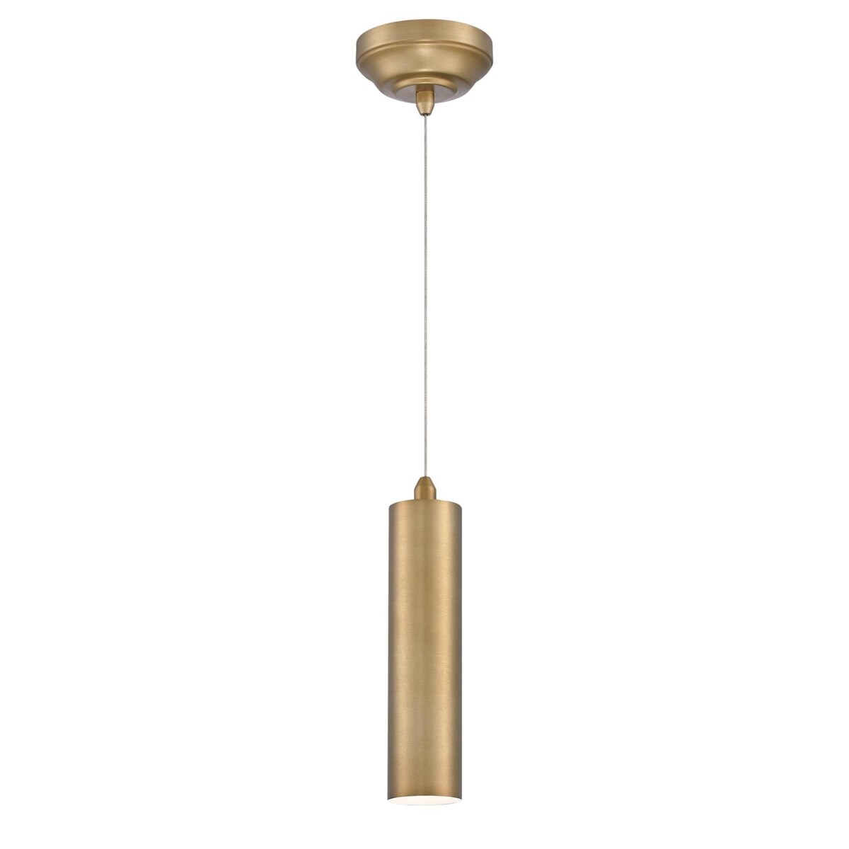 Westinghouse Lighting Rayman One-Light LED Indoor Mini Pendant, Brushed Brass Finish - 1-Light