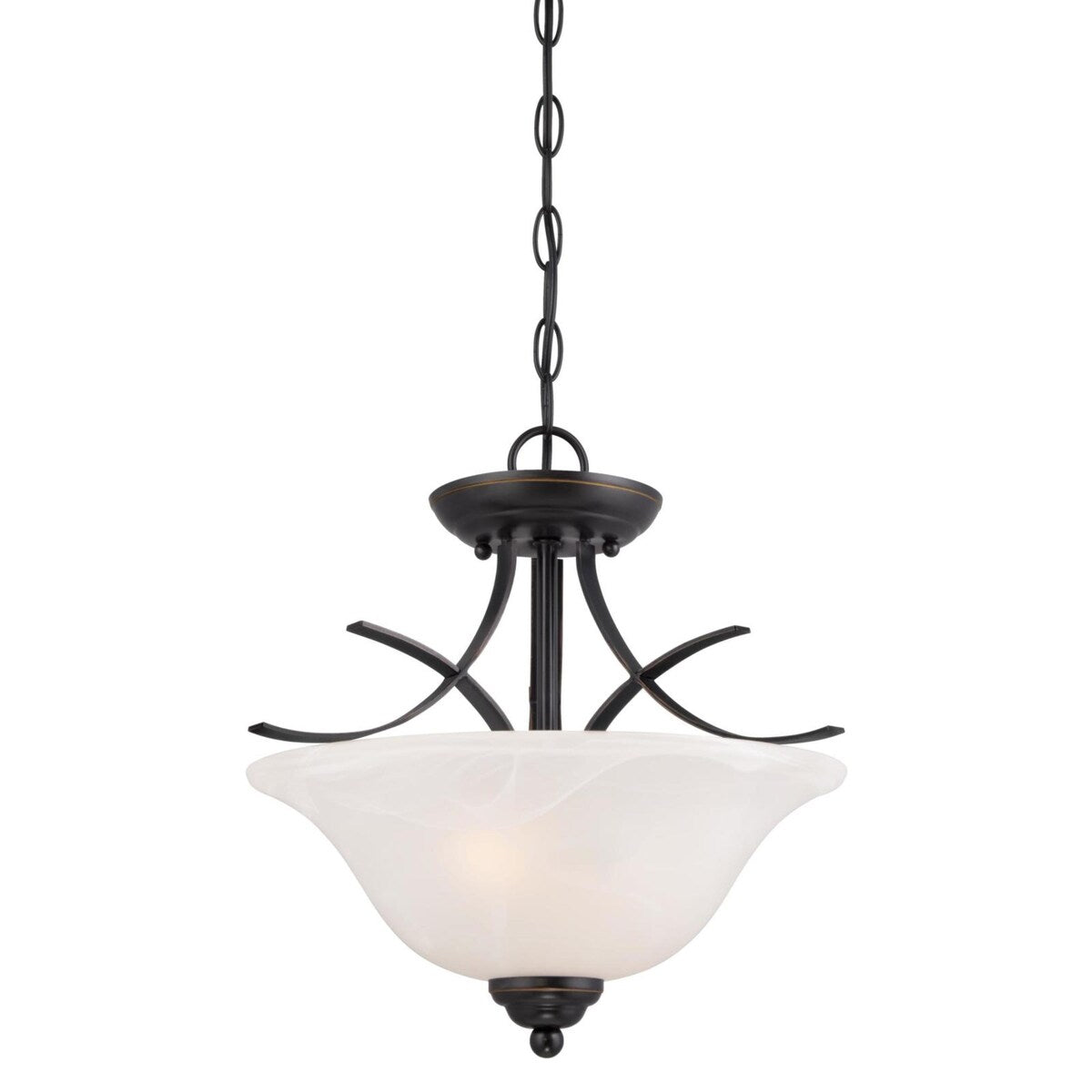 Westinghouse Pacific Falls Two-Light Indoor Convertible Pendant/Semi-Flush Ceiling Fixture