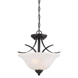 Westinghouse Pacific Falls Two-Light Indoor Convertible Pendant/Semi-Flush Ceiling Fixture