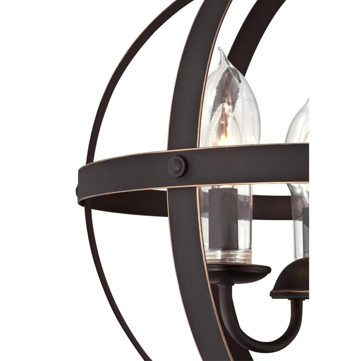 Westinghouse Stella Mira Outdoor Chandelier, Clear Glass Candle Covers