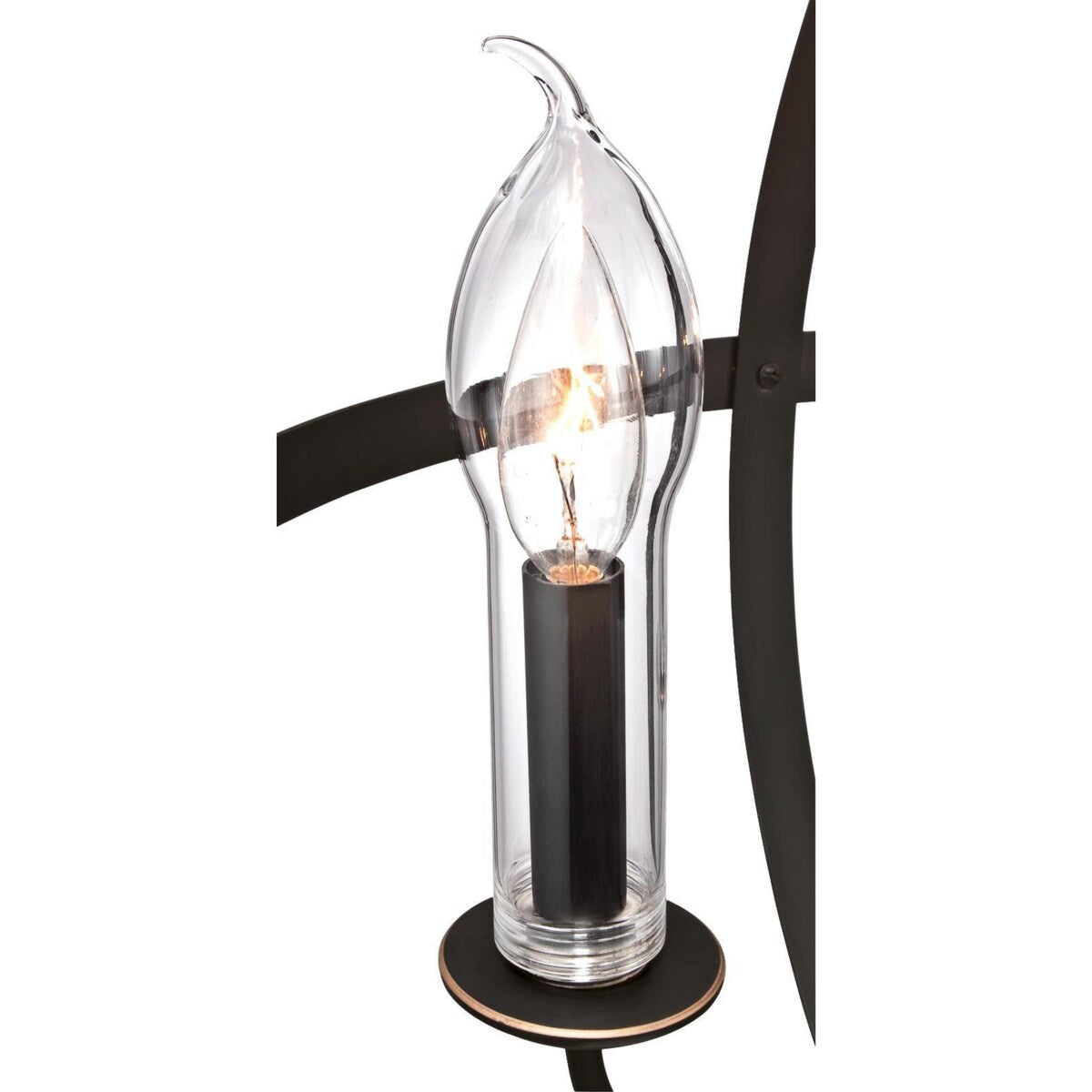 Westinghouse Stella Mira Outdoor Chandelier, Clear Glass Candle Covers