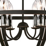 Westinghouse Stella Mira Outdoor Chandelier, Clear Glass Candle Covers