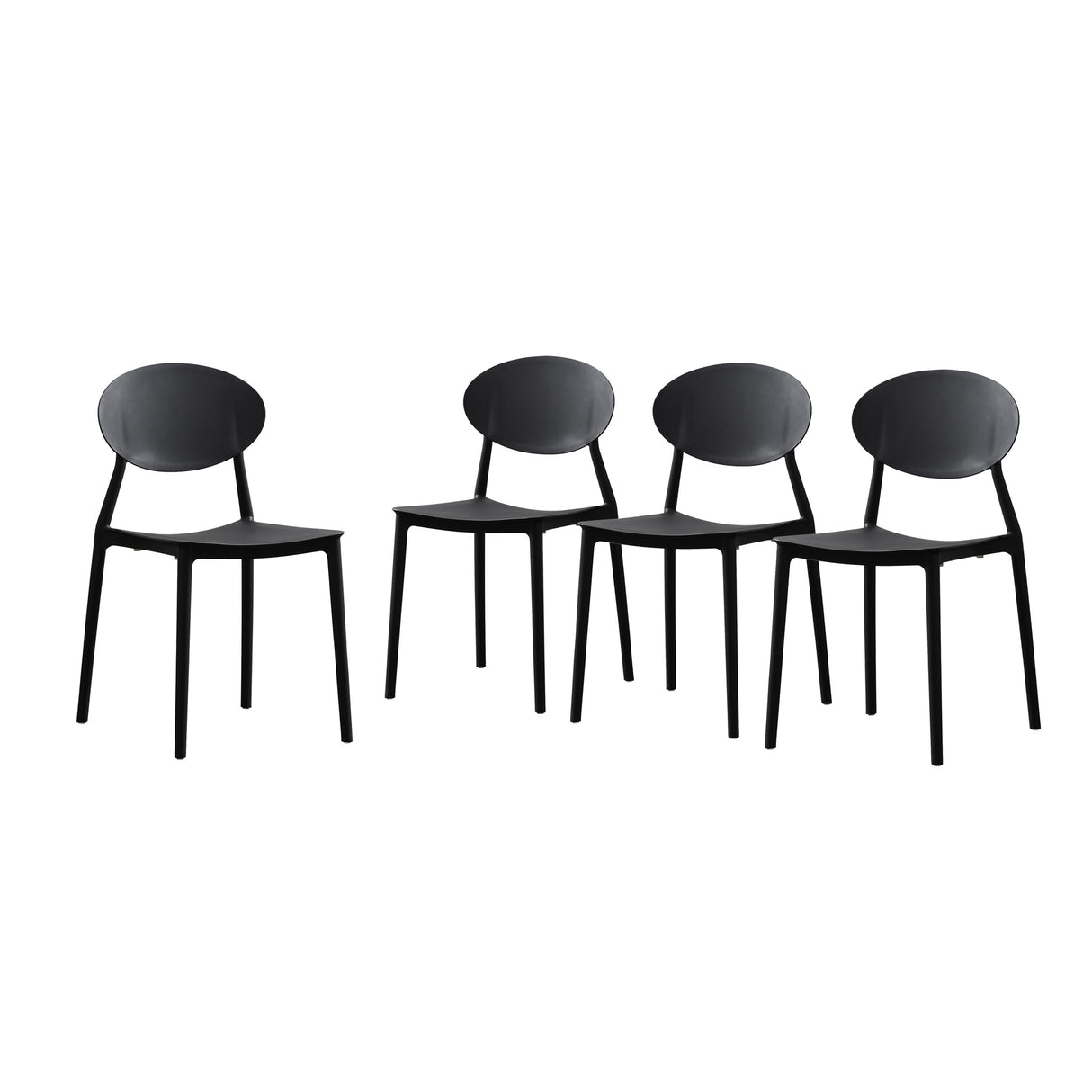 Westlake Outdoor Plastic Stacking Dining Chairs (Set of 4) by Christopher Knight Home