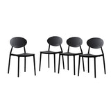 Westlake Outdoor Plastic Stacking Dining Chairs (Set of 4) by Christopher Knight Home
