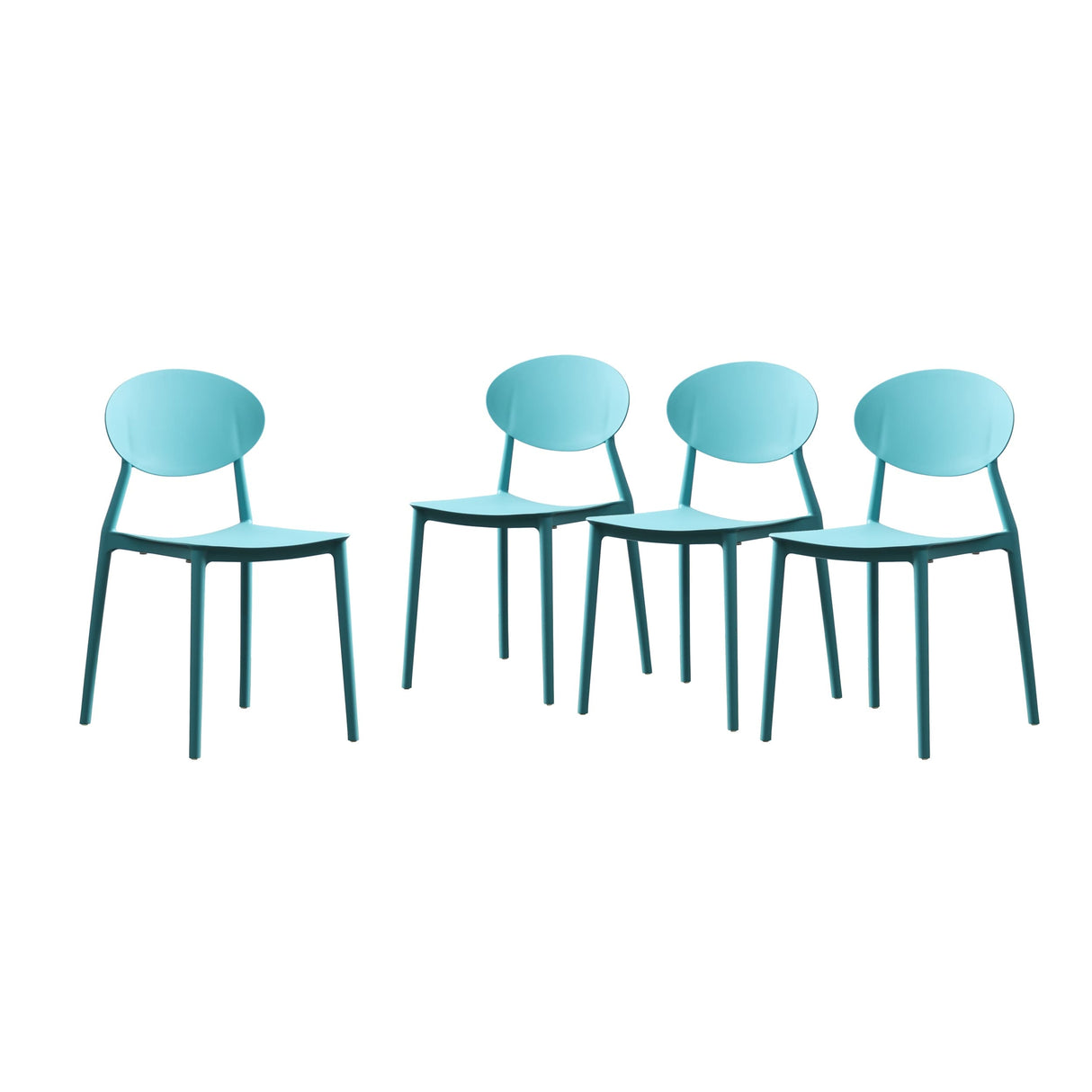 Westlake Outdoor Plastic Stacking Dining Chairs (Set of 4) by Christopher Knight Home