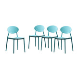 Westlake Outdoor Plastic Stacking Dining Chairs (Set of 4) by Christopher Knight Home
