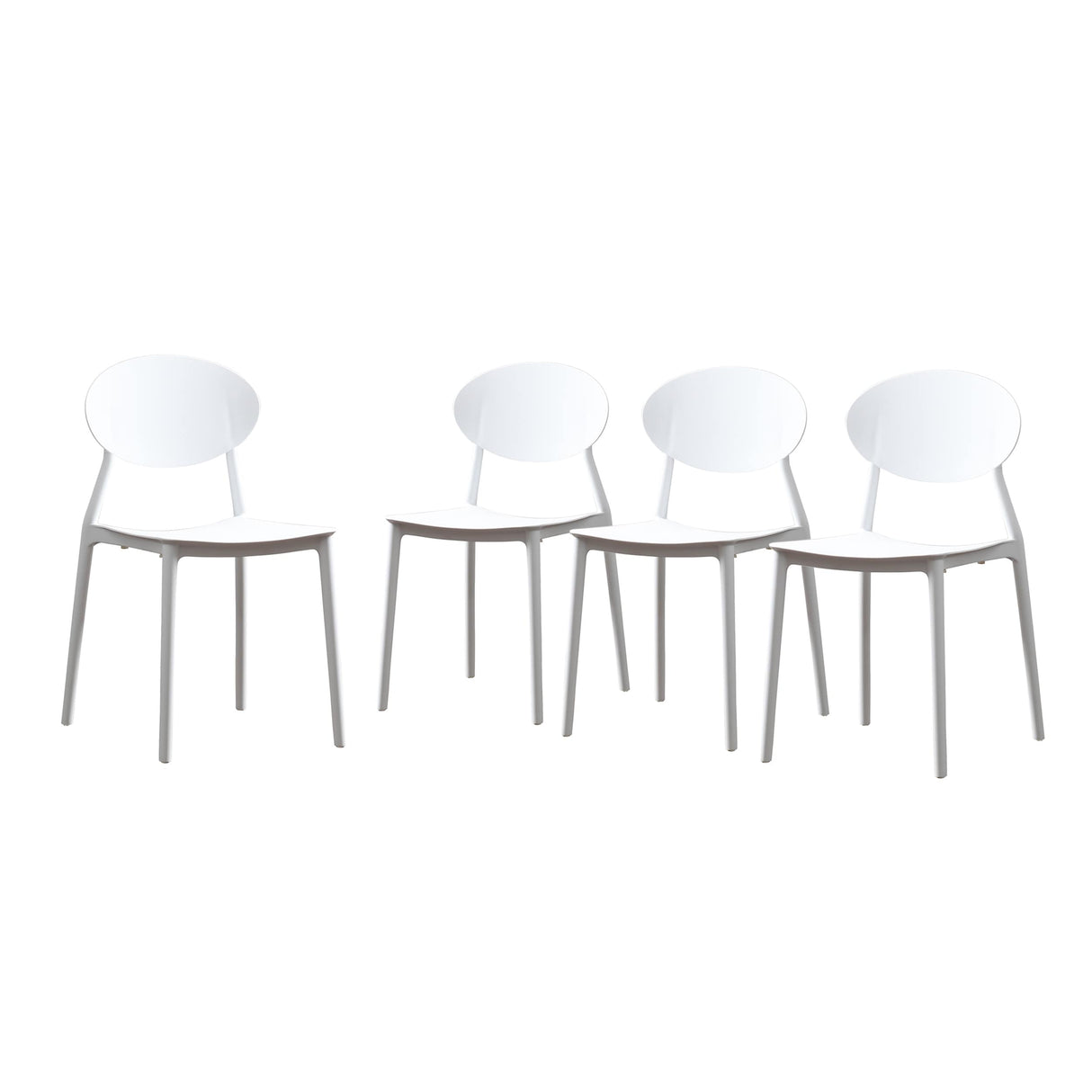 Westlake Outdoor Plastic Stacking Dining Chairs (Set of 4) by Christopher Knight Home
