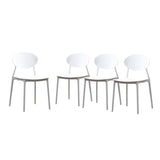 Westlake Outdoor Plastic Stacking Dining Chairs (Set of 4) by Christopher Knight Home