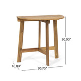 Westmount Outdoor 2 Seater Half-Round Folding Acacia Wood Bistro Table Set by Christopher Knight Home