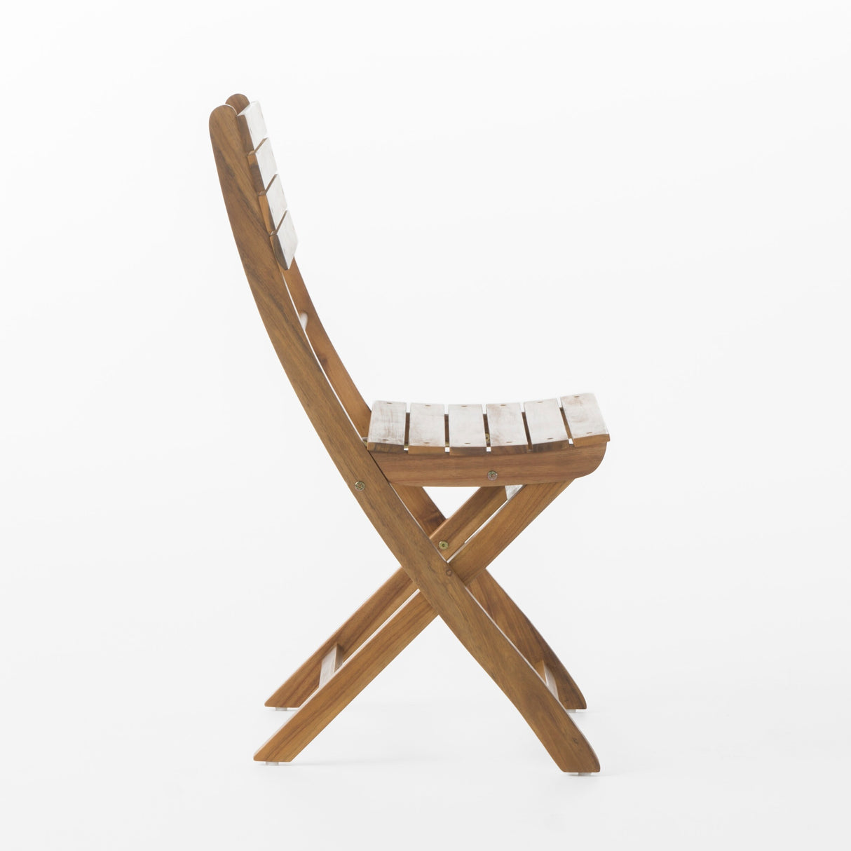Westmount Outdoor 2 Seater Half-Round Folding Acacia Wood Bistro Table Set by Christopher Knight Home