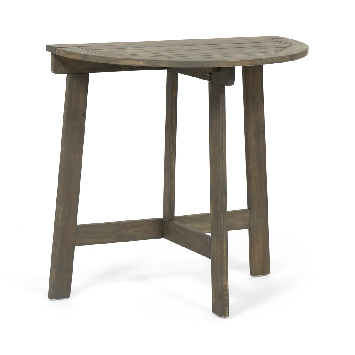 Westmount Outdoor 2 Seater Half-Round Folding Acacia Wood Bistro Table Set by Christopher Knight Home