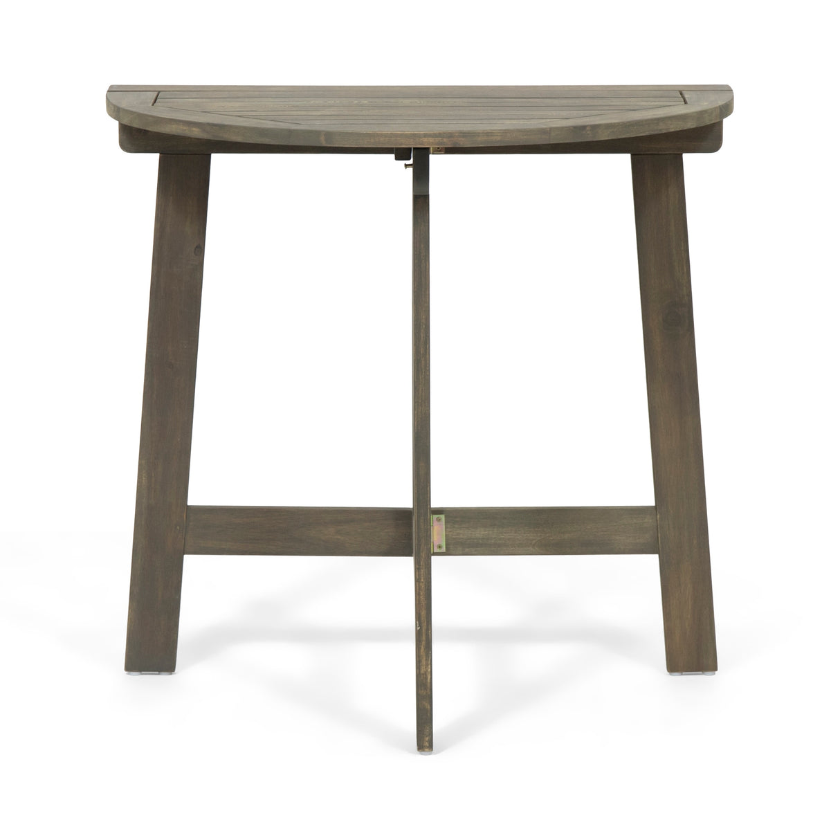 Westmount Outdoor 2 Seater Half-Round Folding Acacia Wood Bistro Table Set by Christopher Knight Home