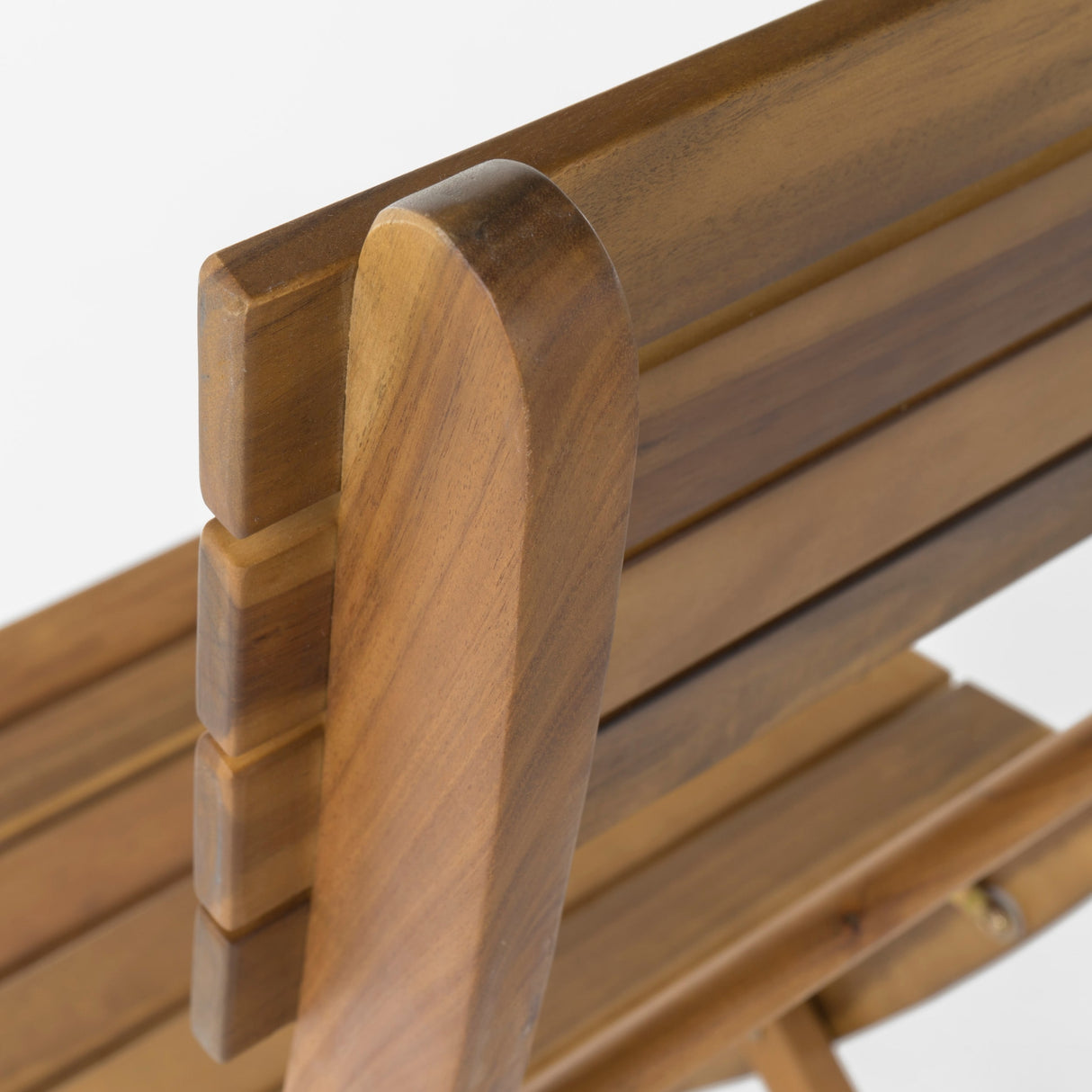 Westmount Outdoor 2 Seater Half-Round Folding Acacia Wood Bistro Table Set by Christopher Knight Home