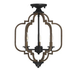 Westwood Barrelwood 3-light Semi-Flush
