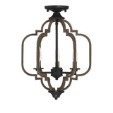 Westwood Barrelwood 3-light Semi-Flush
