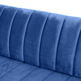 Weymouth Contemporary Channel Stitch Velvet Settee by Christopher Knight Home