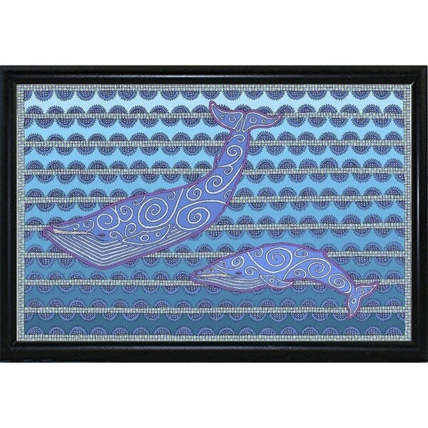 Whales-WILBAS99997 Framed Print 25.25"x38.5" by Willow Bascom