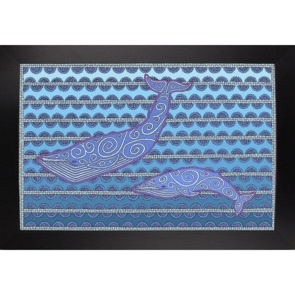 Whales-WILBAS99997 Framed Print 25.25"x38.5" by Willow Bascom