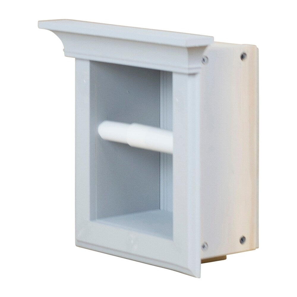 Wheaton Recessed Toilet Paper Holder with Crown - 10.75h x 8.5w x 3.5d