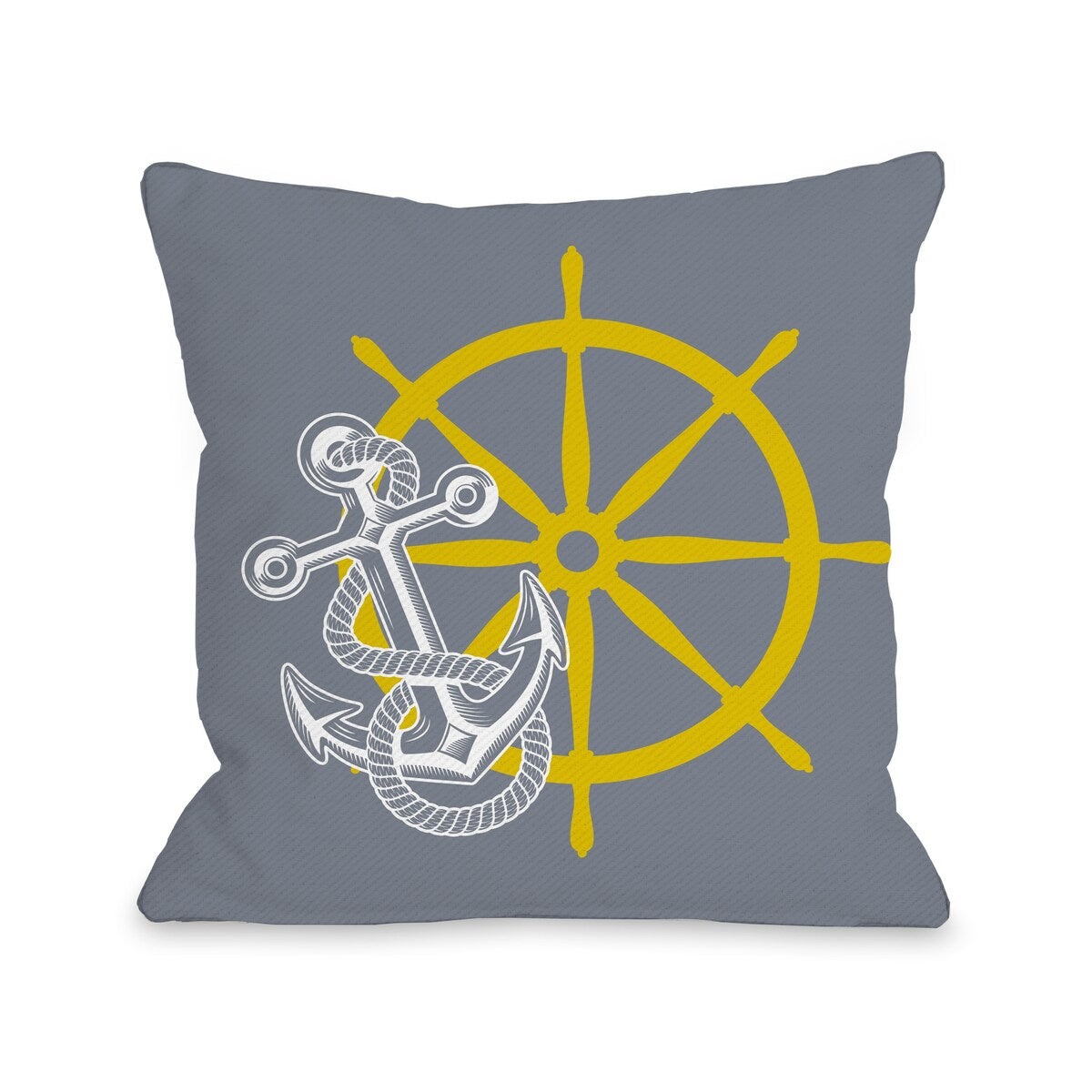 Wheel & Anchor - Throw Pillow