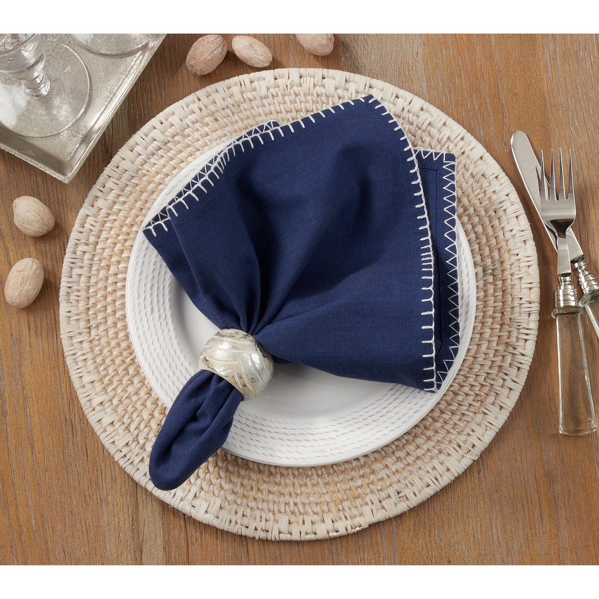 Whip Stitched Design Napkin (Set of 4)