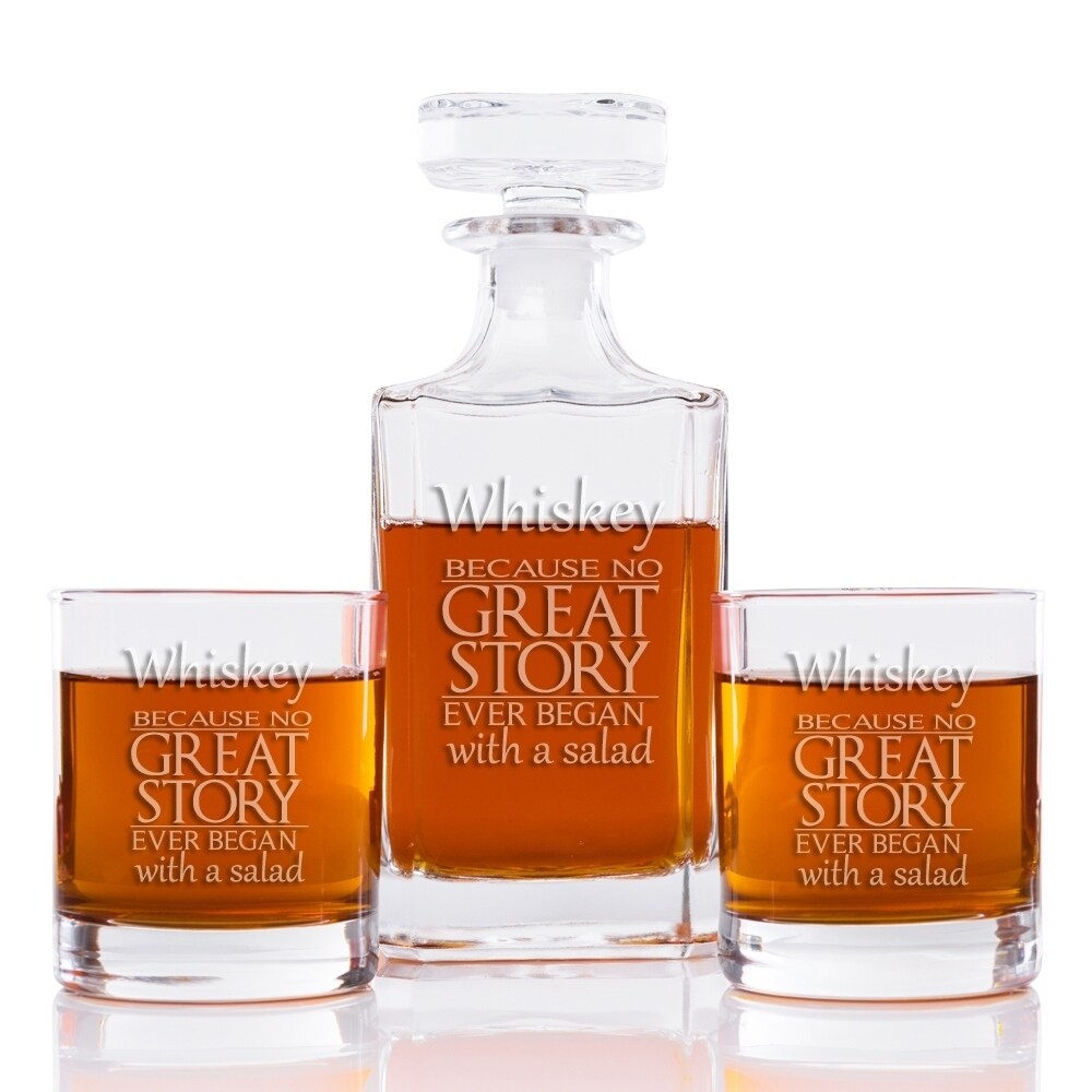 Whiskey Because No Great Story Ever Began With A Salad 26 oz. Classic
