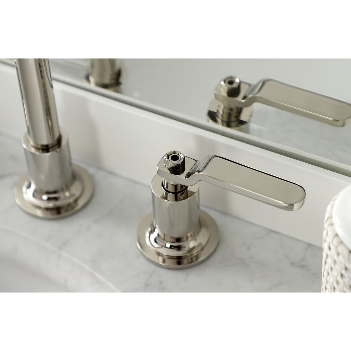 Kingston Brass Knight Single-Handle 1-Hole Deck Mount Bathroom Faucet with Push Pop-Up