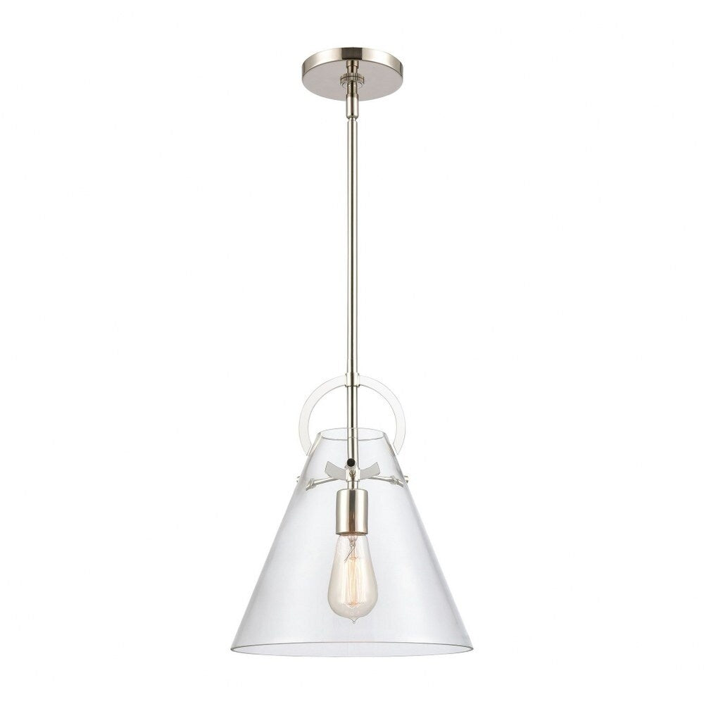 Whitbread Close - 1 Light Mini Pendant Polished Nickel Finish with