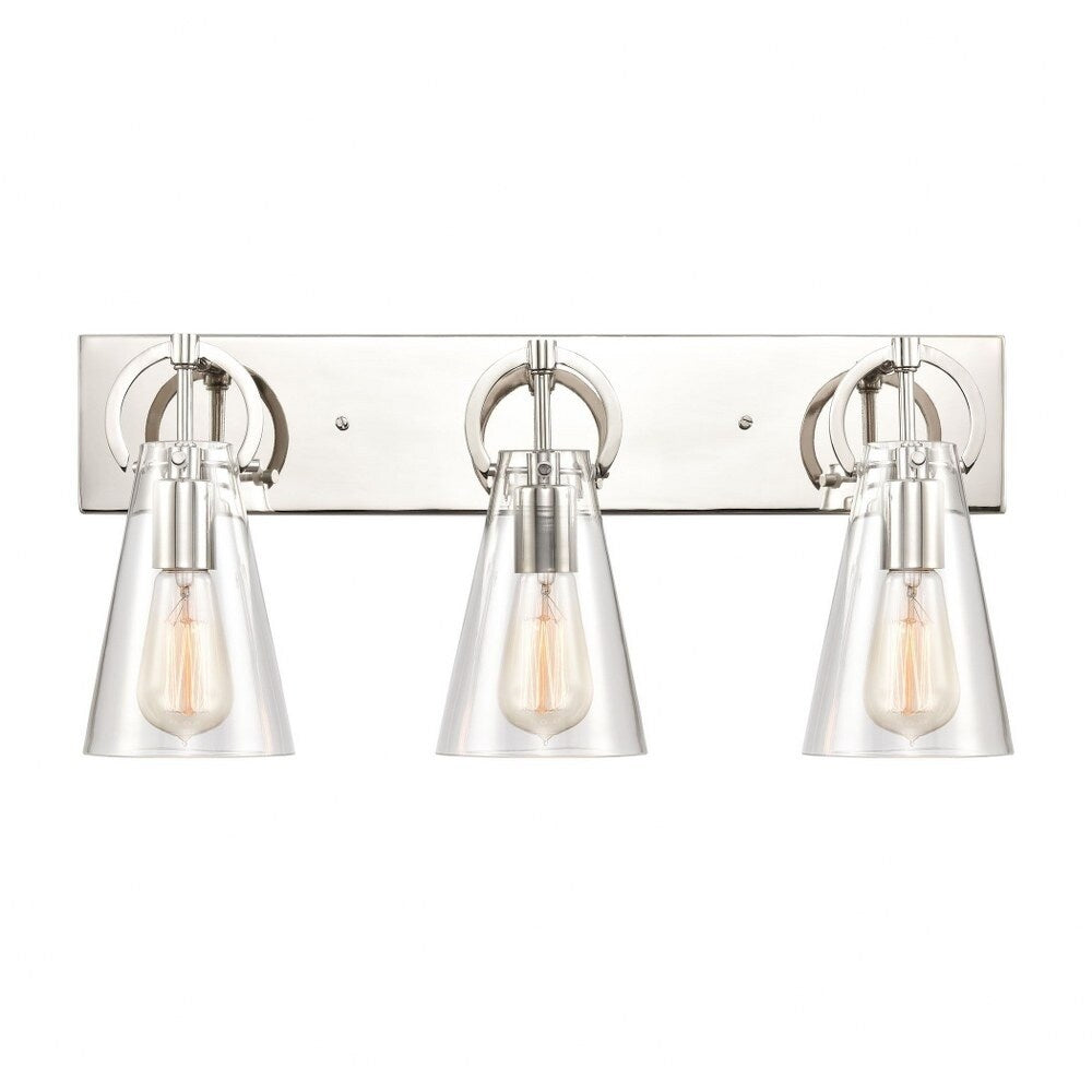 Whitbread Close - 3 Light Bath Vanity Polished Nickel Finish with