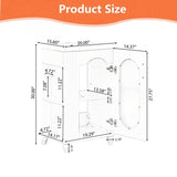 White 20" Bathroom Vanity With Sink, Bathroom Vanity Cabinet With Two-tier Shelf, Adjustable Shelf