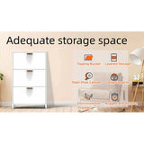 White 3 Drawer Shoe Cabinet, Freestanding Shoe Rack Storage Organizer with Flip Door
