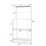 White 4 Tiers Bread Rack Microwave Rack Shelf Kitchen Storage Iron