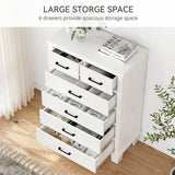 White-6 Drawers Dresser