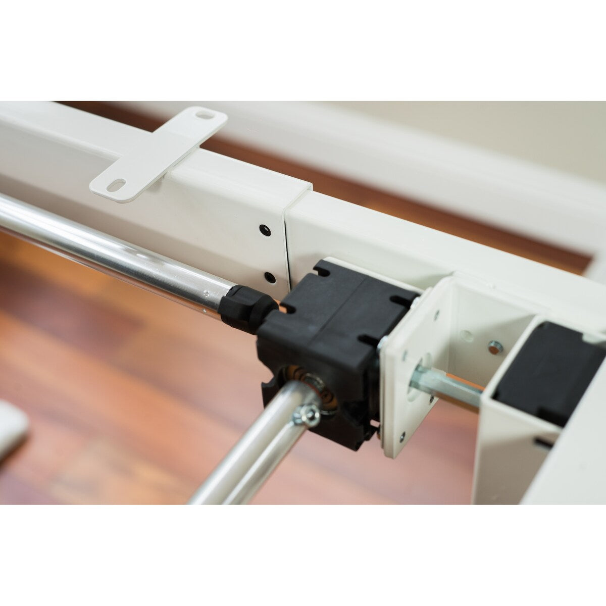 Canary Products White Height Adjustable Crank Desk Frame, Tabletop Not Included, 48.56 Inch Max Height