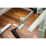 Canary Products White Height Adjustable Crank Desk Frame, Tabletop Not Included, 48.56 Inch Max Height