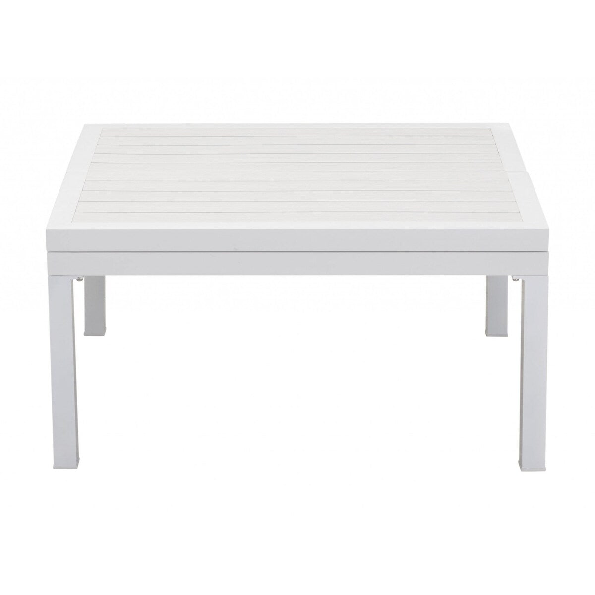 White Aluminum Outdoor Lift Top Coffee Table