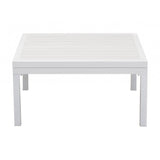 White Aluminum Outdoor Lift Top Coffee Table