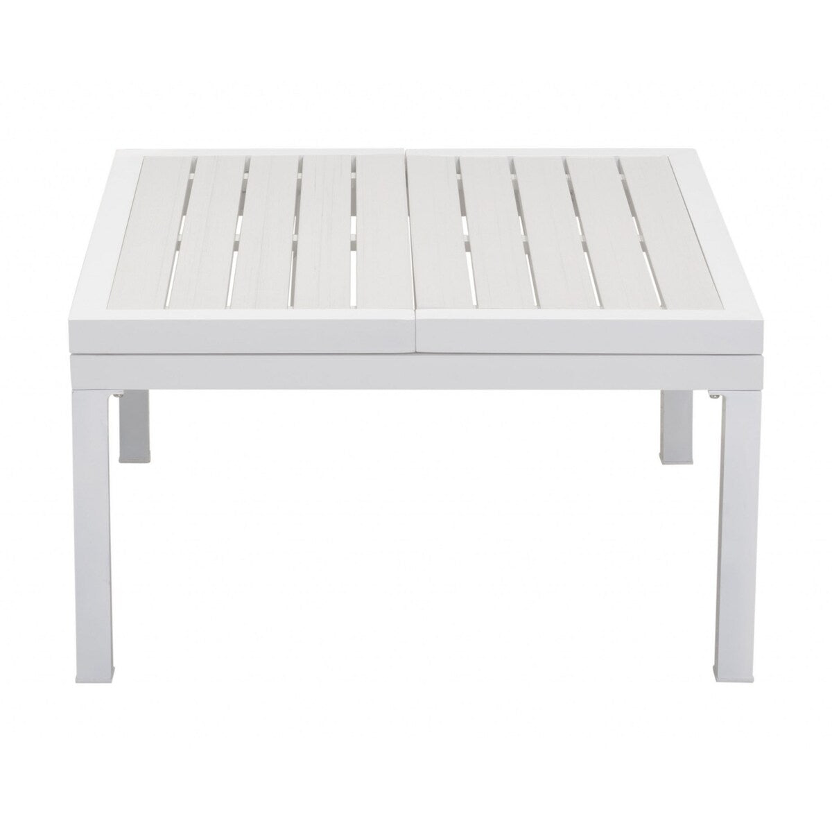 White Aluminum Outdoor Lift Top Coffee Table