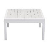 White Aluminum Outdoor Lift Top Coffee Table