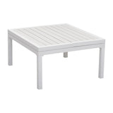 White Aluminum Outdoor Lift Top Coffee Table
