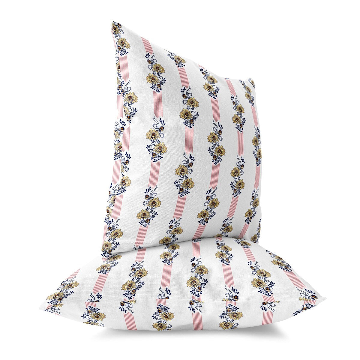 White And Red Floral Luminosity Faux Suede Throw Pillow Zipper
